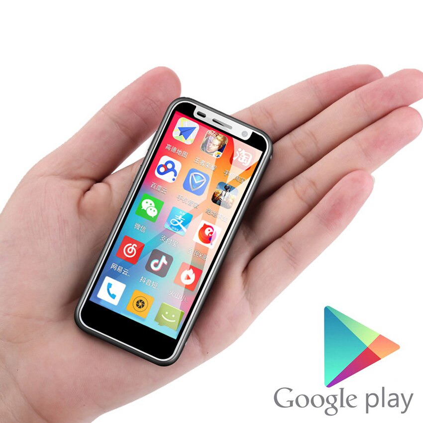 Support Google Play 3.4 inch small mini 4G Smartphone Android 8.1 fingerprint Dual SIM Quad Core Unlock cellphone Melrose 2019