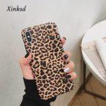 Fashion Leopard print Phone Case For iphone 11 XS Max XR X Case For iphone 8 7 6S 6 plus Back Cover Luxury Soft Cases Matte Capa