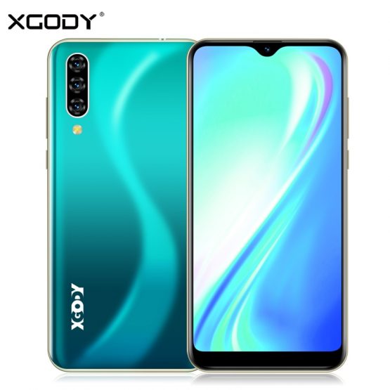 XGODY 3G Mobile Phone Note 7 2GB 16GB Smartphone 6.26'' Waterdrop HD Screen MTK6580 Quad Core Android 9.0 Face ID Unlock 2800mAh