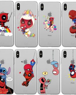 SpiderMan Deadpool ride Unicorn Phone Soft TPU Cases Cover For iPhone 11 11Pro 8PIUS 6PIUS 5s SE 5 XS MAX X XR Funda Coque