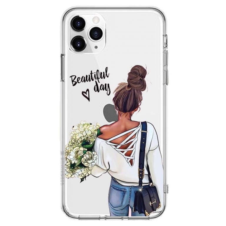 Cute Girl Soft Phone Case For Apple iPhone 11 11Pro Max Baby Women Mom Silicone Cover For iPhone 6s 7 8 Plus 5S SE X XS XR Case 2 Cute Girl Soft Phone Case For Apple iPhone 11 11Pro Max Baby Women