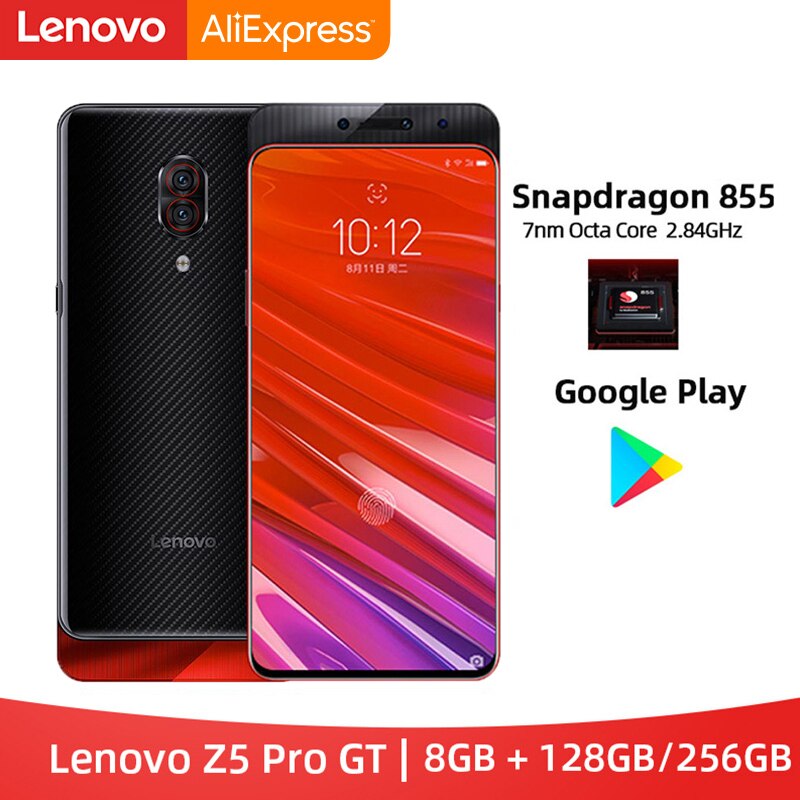 Original Lenovo Z5 Pro GT Snapdragon 855 Smartphone 8GB RAM 128GB ROM 6.39'' In-Screen Fingerprint Android 24MP Mobile phone