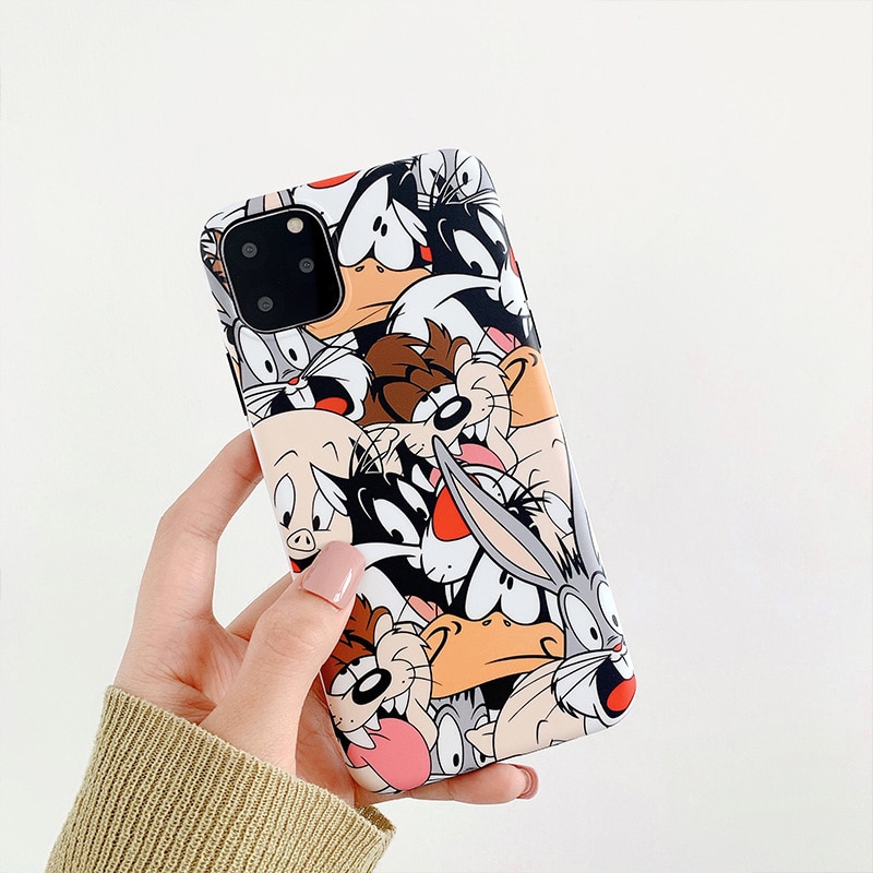 Cartoon Rabbit Wolf dog Phone Case for iphone 11 11Pro Max XS Max XR XS Soft silicone tpu case For iphone 7 8 6 6S Plus shell