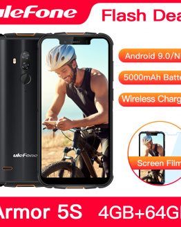 Ulefone Armor 5S Rugged Smartphone Android 9.0 IP68 NFC 5.85" HD+ Mobile Phone Android 4GB+64GB 5000mAh 4G Cell Phone