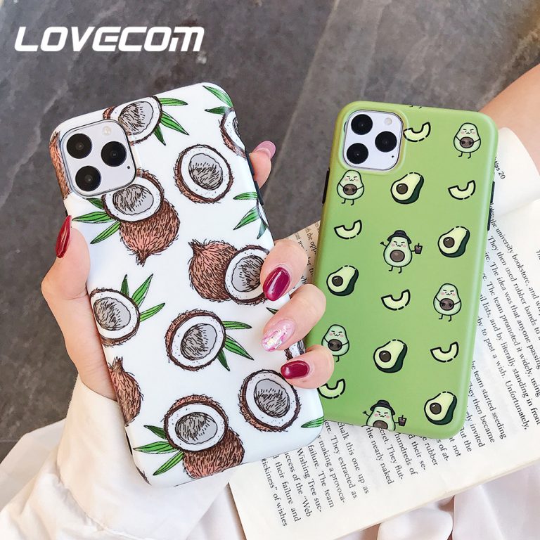 LOVECOM Cartoon Fruit Avocado Phone Case For iPhone 11 Pro Max XR X XS