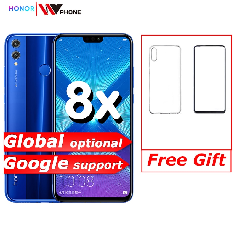 Honor 8X smartphone mobile phone 6.5'' full Screen OTA update Smartphone Mobile phone Android 8.1 Octa Core fingerprint ID
