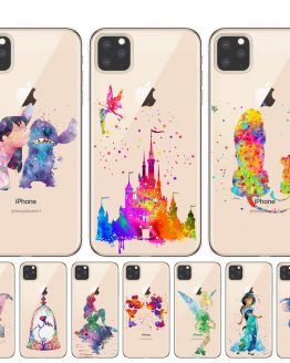 Cartoon Minnie Princess Stitch Mermaid Case For iPhone 11 Pro XS MAX XR Cover For iPhone 8 7 6 6S Plus 5S SE Coque Cover Shell