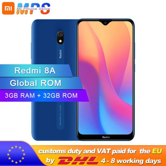 Global ROM Xiaomi Redmi 8A 3GB 32GB Smartphone 5000mAh Snapdargon 439 Octa core 12MP AI Camera Type-C