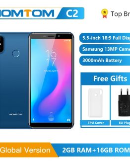 Golbal Version HOMTOM C2 5.5inch 2GB 16GB 3000mAh Face ID 4G-LTE Mobile Cell Phone Android 8.1 13MP Dual Rear Cameras Smartphone