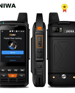 UNIWA F50 4G LTE Global Zello Rugged PTT Walkie Talkie 2.8'' Touch Screen 8GB ROM 4000mAh Android 6.0 Quad Core 4G Smartphone