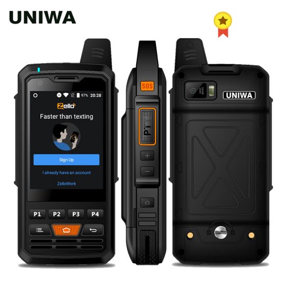 UNIWA F50 4G LTE Global Zello Rugged PTT Walkie Talkie 2.8'' Touch Screen 8GB ROM 4000mAh Android 6.0 Quad Core 4G Smartphone