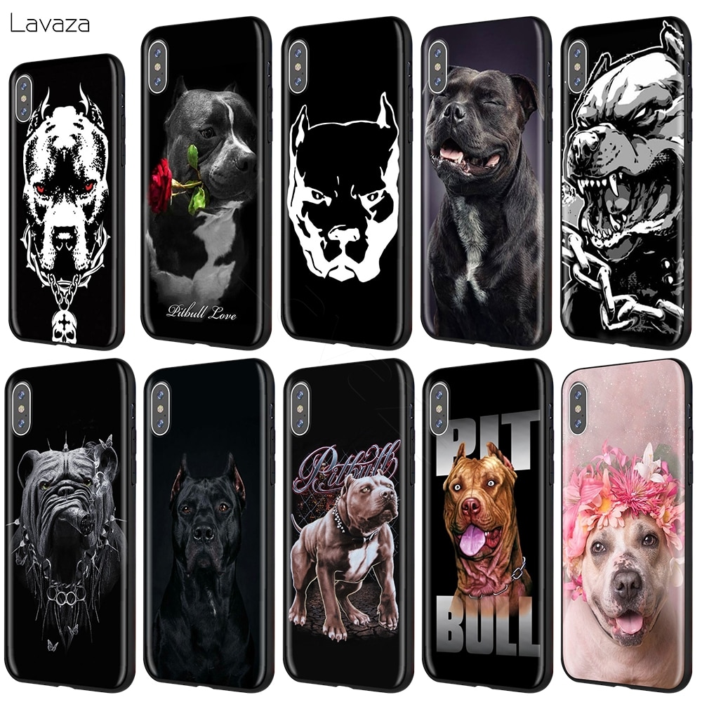 Lavaza Pit Bull Lovely Dog Pitbull Case for iPhone 11 Pro XS Max XR X 8 7 6 6S Plus 5 5s se