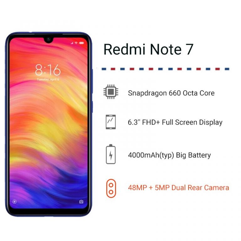 Global Version Xiaomi Redmi Note 7 4GB 64GB Smartphone Snapdragon 660 Octa Core 4000mAh 6.3" 48MP Dual Camera Mobile Phone 2 Global Version Xiaomi Redmi Note 7 4GB 64GB Smartphone Snapdragon