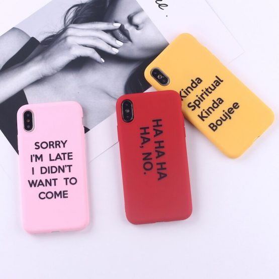 Funny Quote Slogan Sorry I AM Late Soft Silicone Candy Phone Case Capa Fundas Coque For iPhone 11 6 8 8Plus X XS Max 7 7Plus XR