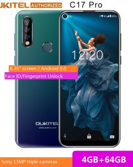 OUKITEL C17 Pro 6.35 inch 4GB RAM 64GB ROM MT6763 Smartphone 13MP Fingerprint Octa Core Android 9.0 4G Mobile Phone 3900mAh