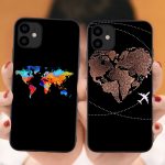 World Map Travel Just Go Soft Phone Cases for iPhones 11 Pro Max 2019 plane silicone Cover For iPhones 6s 7 8 Plus XR XS Max X