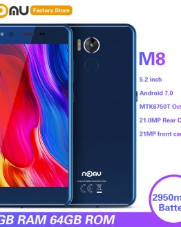 IP68 NOMU M8 4G Smartphone 5.2 inch Android 7.0 MTK6750T Octa Core 1.5GHz 4GB RAM 64GB ROM 21.0MP Rear Camera 2950mAh Cellphones