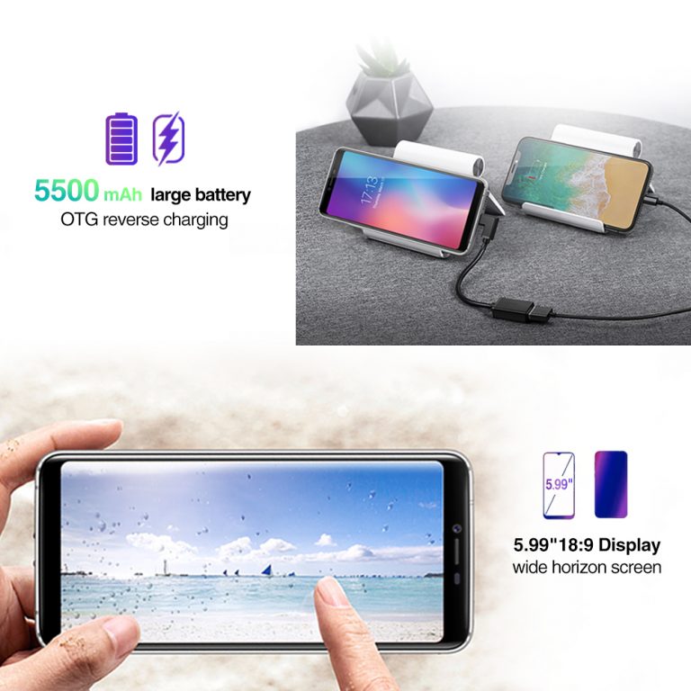 Allcall S5500 5500mAh 3G Smartphone 18:9 5.99 Inch Android 8.1 Quad Core