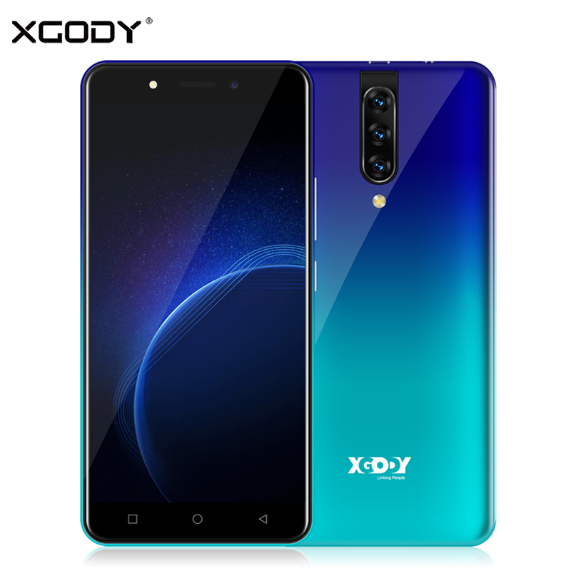XGODY 4G Smartphone Dual Sim 5.5" 18:9 Android 9.0 Cellphone 2GB RAM 16GB ROM MTK6737 Quad Core 5.0MP WiFi 2800mAh Mobile Phone