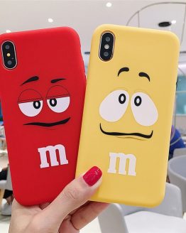 Cute Cartoon M's Chocolate Beans Nutella Bottle Case For iPhone 11pro 6 6S 7 8 Plus X XS MAX XR Silicone Soft Cover M&M's Coque