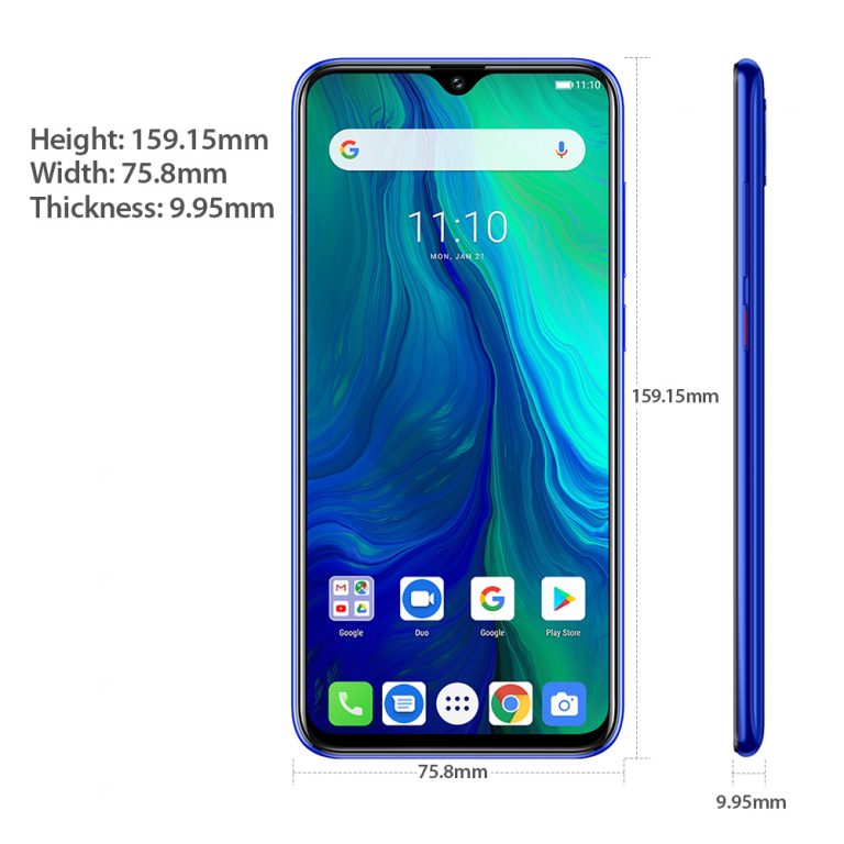 Ulefone Power 6 6.3" 19.5:9 FHD Smartphone Android 9.0 Helio P35 Octa Core
