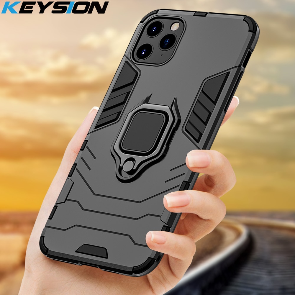 KEYSION Shockproof Armor Case For iPhone 11 Pro 11 Pro Max Anti-fall Phone Back Cover for Apple iPhone 11 Xs Max 6S 7 8 Plus XR