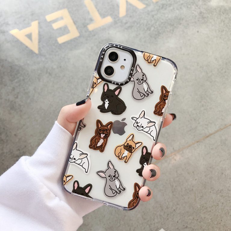 Cute French Bulldog Phone Case for iPhone 7 8 Plus X XS 11 PRO Max Coque