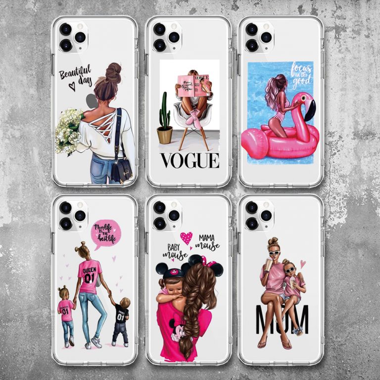 Cute Girl Soft Phone Case For Apple iPhone 11 11Pro Max Baby Women Mom Silicone Cover For iPhone 6s 7 8 Plus 5S SE X XS XR Case Cute Girl Soft Phone Case For Apple iPhone 11 11Pro Max Baby Women Mom Silicone Cover For iPhone 6s 7 8 Plus 5S SE X XS XR Case