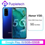 Honor V30 Google Play Kirin990 7nm Octa core 5G Smartphone 6GB 8GB 128GB