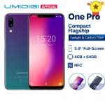 UMIDIGI One Pro Global Band 5.9" Android 8.1 wireless charge 4GB 64GB Octa Core smartphone Dual 4G NFC Ship from Latvia