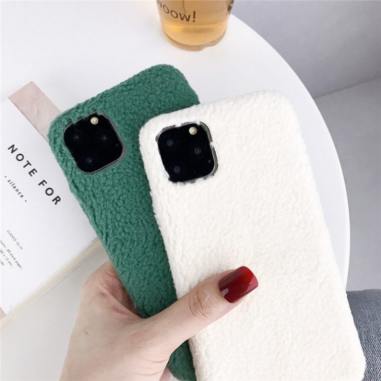KJOEW Plush Warm Furry Case For iPhone 11 Pro 2019 X XR XS Max 7 8 6 6s Plus Solid Candy Color Phone Case Soft PU Back Cover 2 KJOEW Plush Warm Furry Case For iPhone 11 Pro 2019 X XR XS Max 7
