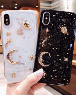 Luxury Pretty Bling Glitter Phone Case For iPhone 11 Pro X XR XS Max Plating Stars Moon Soft TPU Case For iPhone 6 6S 7 8 Plus