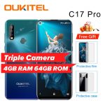 OUKITEL C17 Pro 6.35'' Android 9.0 19:9 MT6763 4GB 64GB Smartphone Face ID Octa Core 3900mAh Triple Camera 4G Mobile Phon