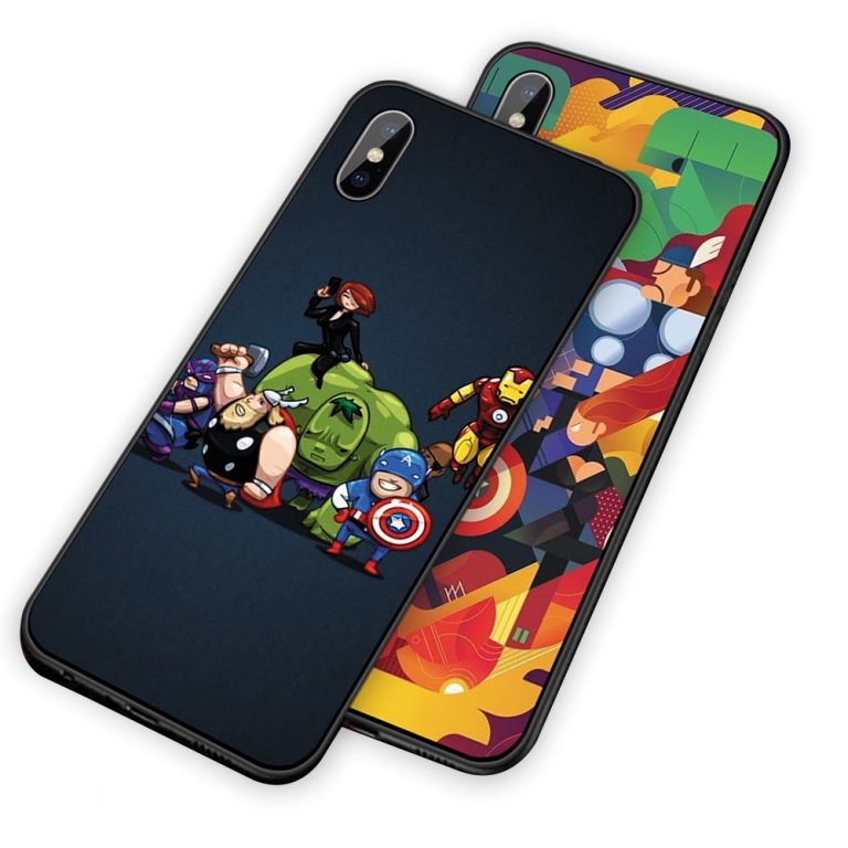 I am Marvel Family Silicone soft Cases cover For iphone XR X XSMAX 5 5S 6 6S 7 8 Plus 11 11ProMax Coque Funda