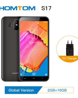 HOMTOM S17 Android 8.1 Quad Core 5.5" 18:9 Full Display Smartphone Fingerprint Face ID 2GB RAM 16GB ROM 13MP+8MP Mobile Phone