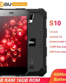 IP68 NOMU S10 4G Smartphone 5.0'' Android 7.0 MTK6737VWT Quad Core 1.5GHz 2GB RAM 16GB ROM 8.0MP Rear Camera 5000mAh Cellphones