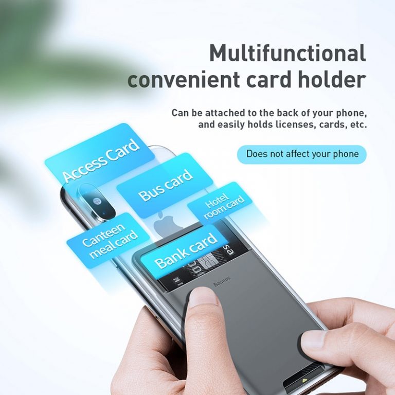 Baseus Universal Phone Back Slot Card Wallet Case For iPhone 11 Pro Max