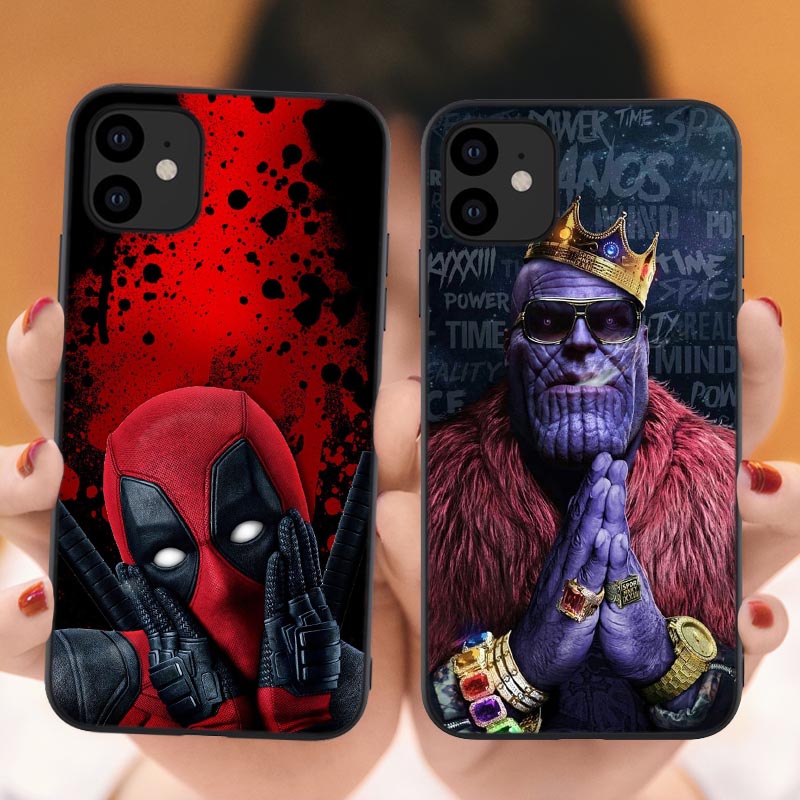 Phone Case for iPhone 11 Pro 5.8 2019 Marvel Venom Iron Man Spider-Man Deadpool Soft Cover For iPhone 11 Pro MAX 6.1 6.5 inch