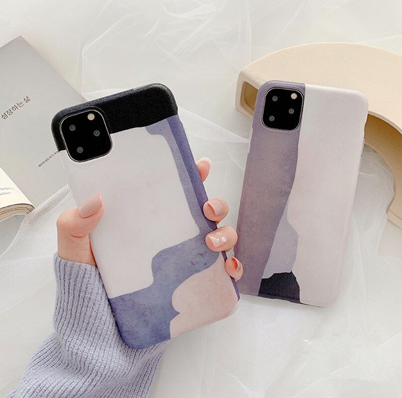 Art Oil Painting Case For iPhone 11 11Pro Max XS Max XR X 7 8 Plus Phone Case Abstract Soft Back Cover Fundas Coque