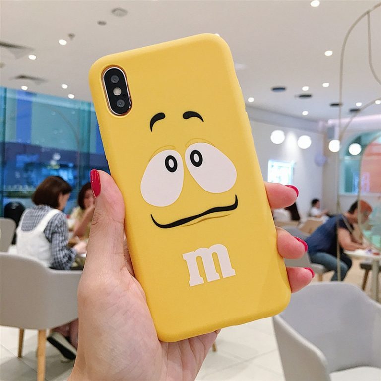 Cute Cartoon M's Chocolate Beans Nutella Bottle Case For iPhone 11pro 6 6S 7 8 Plus X XS MAX XR Silicone Soft Cover M&M's Coque 2 Cute Cartoon M's Chocolate Beans Nutella Bottle Case For iPhone 11pro