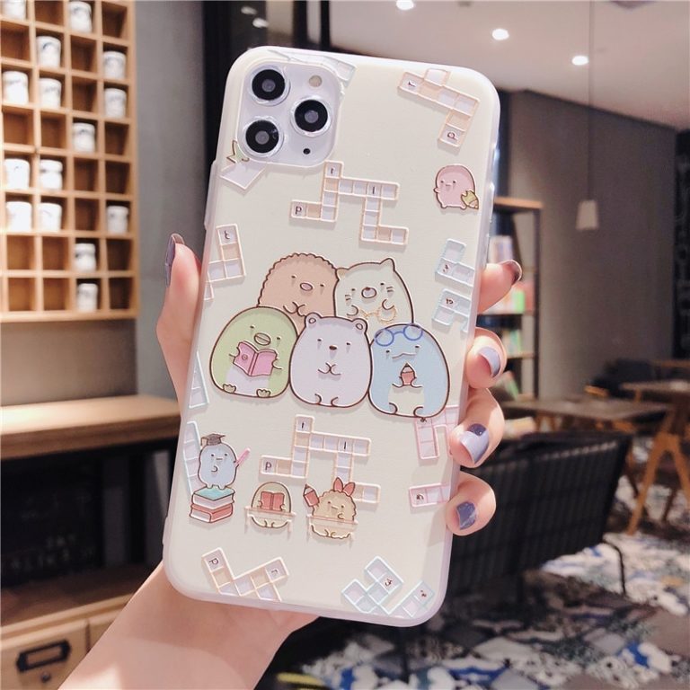 Japan Cartoon Sumikko Gurashi Embossed TPU Back Cover Phone Case for iPhone 11 Pro Max 8 7 Plus X XR Xs Max Protective capa 2 Sumikko Gurashi Cartoon iPhone Case – Embossed TPU Cover for Ultimate Protection & Fun