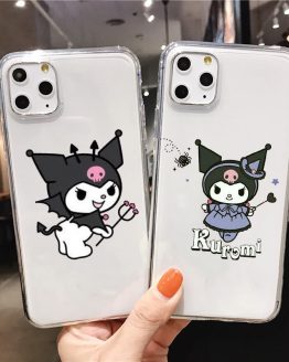 Kuromi Cute transparent Soft Silicone TPU Phone Cover for iPhone 5 SE 6s 7 8 Plus X XR XS Max 11 11Pro 11Pro Max