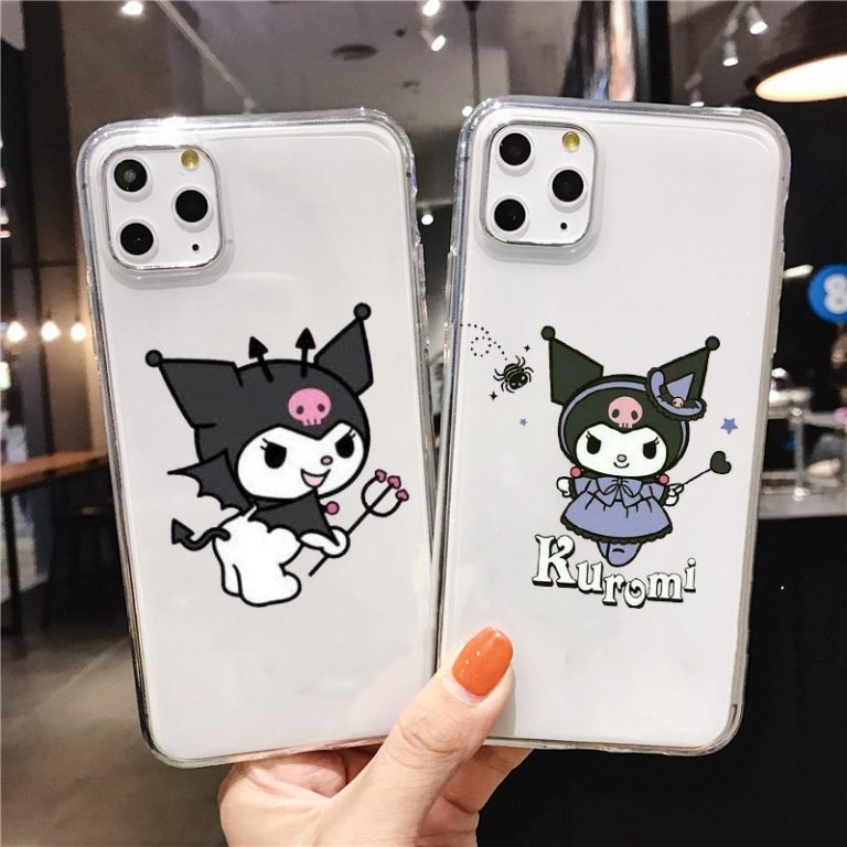 Kuromi Cute transparent Soft Silicone TPU Phone Cover for iPhone 5 SE 6s 7 8 Plus X XR XS Max 11 11Pro 11Pro Max