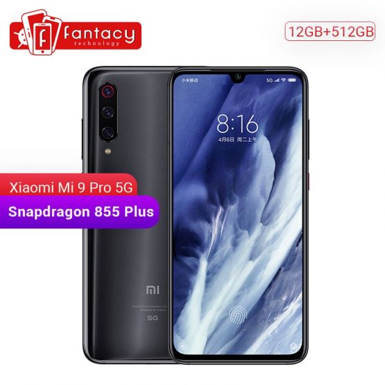 Original Xiaomi Mi 9 pro Mi9 Pro (5G) 12GB RAM 512GB ROM Smartphone Snapdragon 855 Plus 4000mAh 48MP Triple Cameras 45W Charger