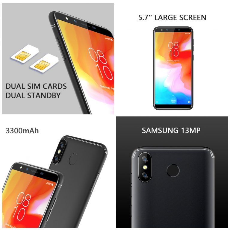HOMTOM H5 360 OS Android8.1Mobile Phone 3GB+32GB 3300mAh