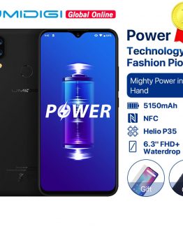 UMIDIGI Power 5150mAh 18W Fast Charge Android 9.0 4GB 64GB 6.3" FHD+ Global Version Smartphone Dual Helio P35 2.3GH Dual 4G 16MP