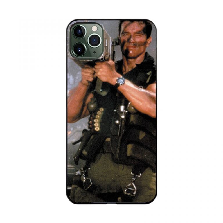 Arnold schwarzenegger cover case for iphone 11 pro machine gun terminator