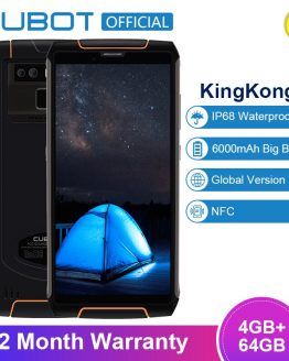 Cubot King Kong 3 IP68 Waterproof Smartphone Android 8.1 4GB 64GB MT6763T Octa Core Cellular 5.5'' 18:9 6000mAh Fast Charge 16MP