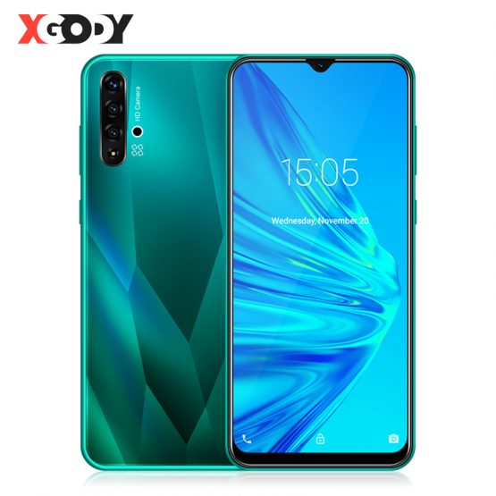 XGODY A50 3G Smartphone 6.5" 19:9 Waterdrop Screen Mobile Phone Android 9.0 1GB+4GB MT6580 Quad Core Dual SIM 5MP Camera 3000mAh