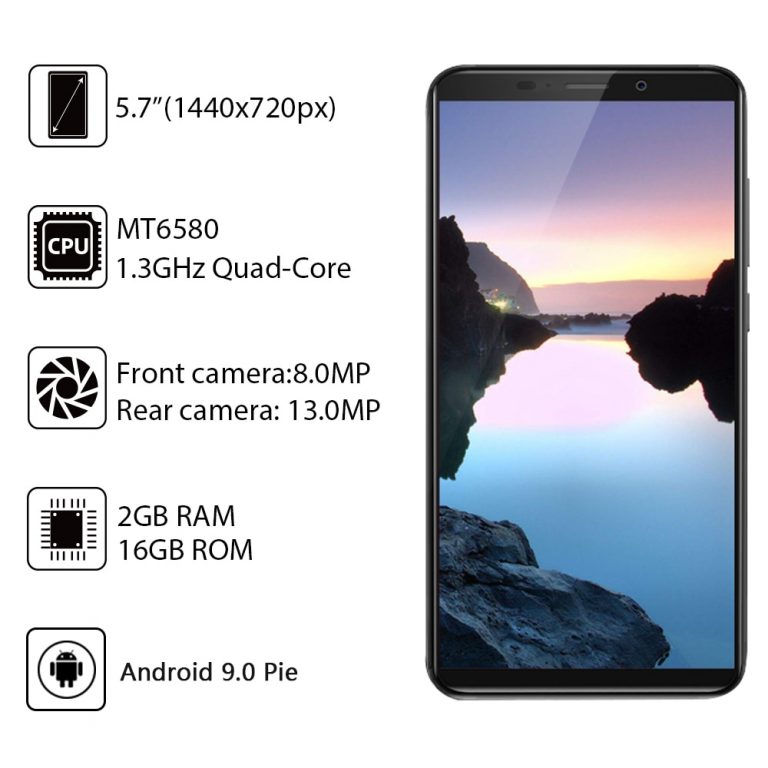 Cubot J7 5.7 Inch 18:9 Screen Android 9.0 Pie Smartphone Quad Core
